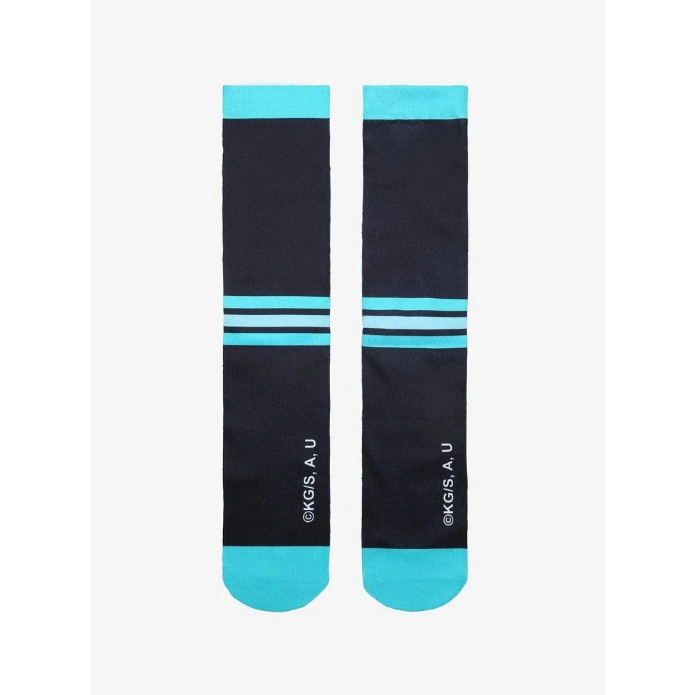 Hot Topic Demon Slayer Tanjiro Crew Socks Unisex Multicolor Cartoon Style